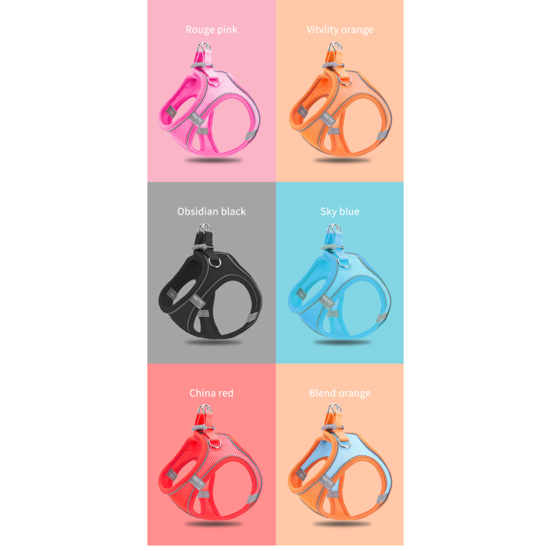 Manufacturer wholesale reflective multi-colors dog harness breathable