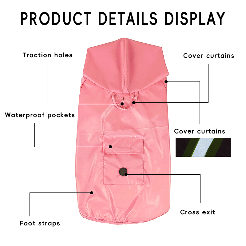 Manufacturer Wholesale Custom logo Waterproof Dog Rain Coat