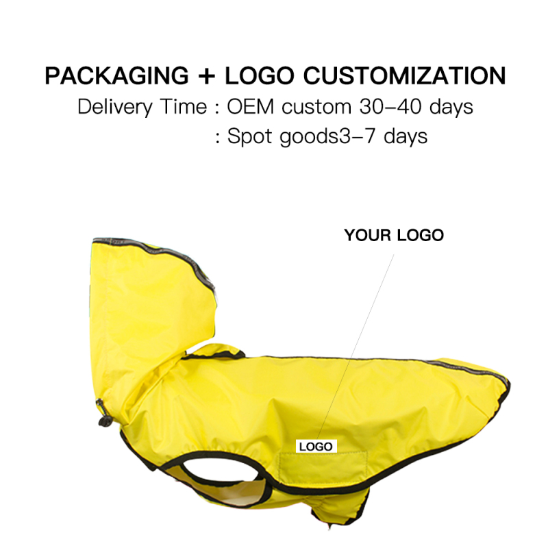 Manufacturer Wholesale Custom logo Waterproof Dog Rain Coat