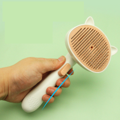 Manufacturer wholesale one button remove cute design cat pet comb