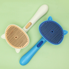 Manufacturer wholesale one button remove cute design cat pet comb