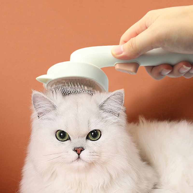 Manufacturer wholesale one button remove cute design cat pet comb