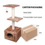 Manufacturer Wholesale Brown Short Plush Sisal Cat Tree House