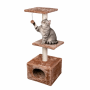 Manufacturer Wholesale Brown Short Plush Sisal Cat Tree House