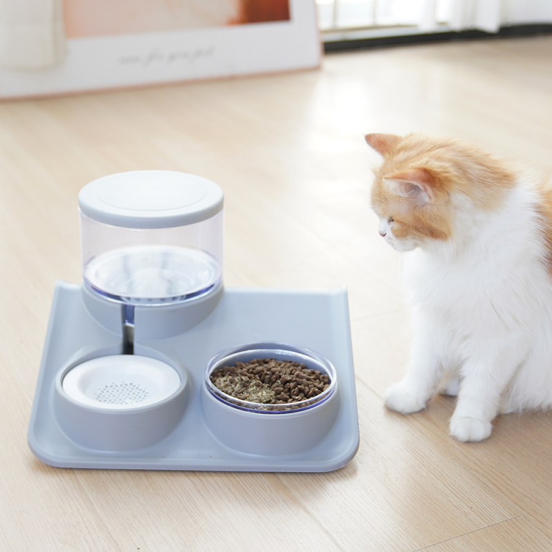 Wholesale Plastic Pet Feeder Dog Cat Water Fountain and Food Bowl