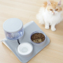 Wholesale Plastic Pet Feeder Dog Cat Water Fountain and Food Bowl