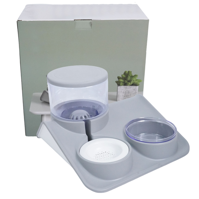Wholesale Plastic Pet Feeder Dog Cat Water Fountain and Food Bowl
