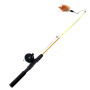 Manufacturer wholesale adjustable feather cat toy teaser rod