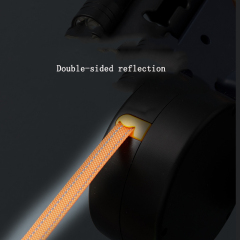Wholesale Reflective Pet Supplier Double Retractable Dog Leash With Light