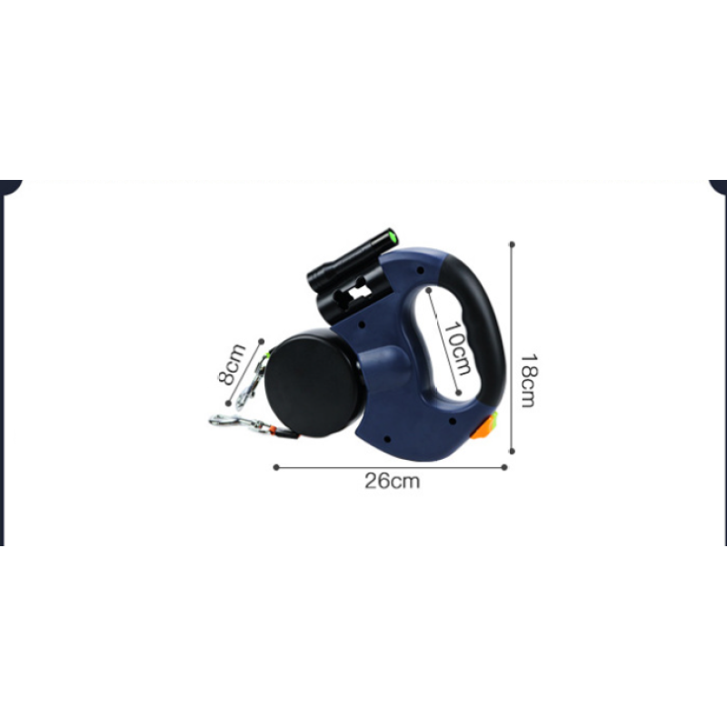 Wholesale Reflective Pet Supplier Double Retractable Dog Leash With Light