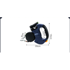 Wholesale Reflective Pet Supplier Double Retractable Dog Leash With Light
