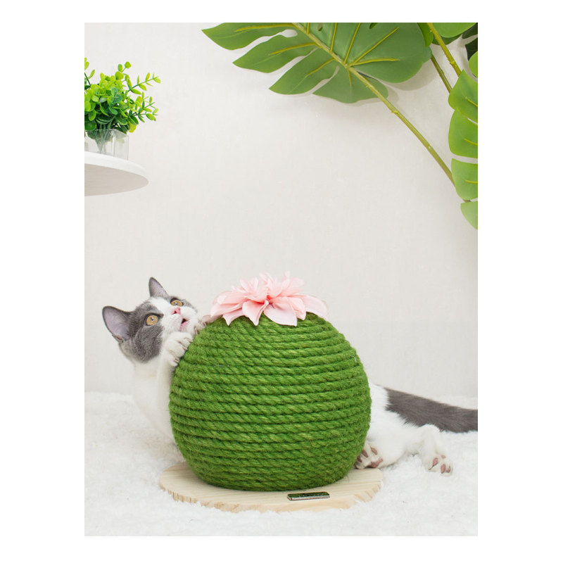 Manufacturer wholesale sisal wood cat cactus scratcher toy