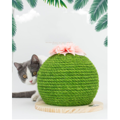 Manufacturer wholesale sisal wood cat cactus scratcher toy