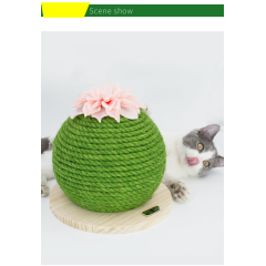 Manufacturer wholesale sisal wood cat cactus scratcher toy