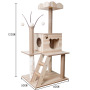 Manufacturer wholesale large beige wooden cat tree scratcher