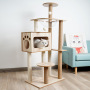 Manufacturer wholesale large beige wooden cat tree scratcher