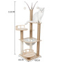 Manufacturer wholesale large beige wooden cat tree scratcher