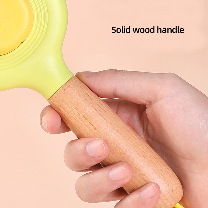 Wholesale ABS Solid Wood Handle Hair Removal Dog Cat Pet Comb
