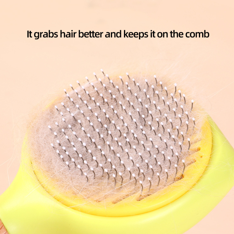 Wholesale ABS Solid Wood Handle Hair Removal Dog Cat Pet Comb