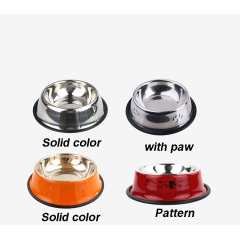 Manufacturer wholesale multi-colors stainless steel cat dog bowl non-slip