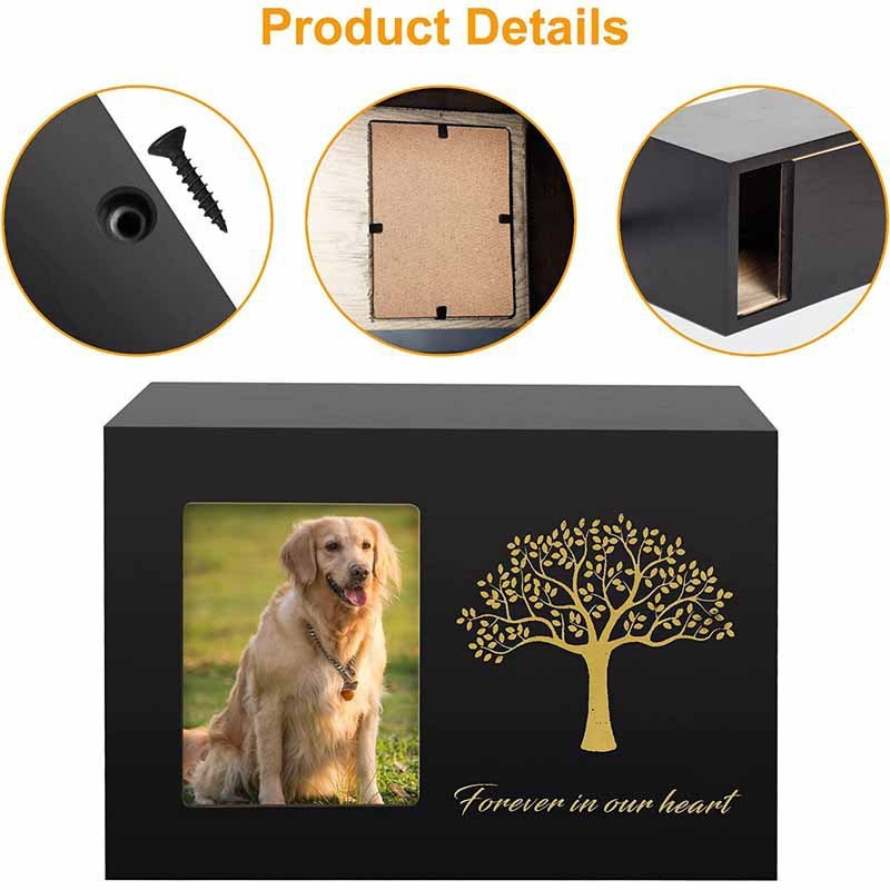 Manufacturer wholesale custom luxury design solid wood custom pet urns for ashes