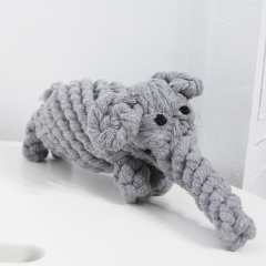 wholesale manufacturer elephant lion crocodile bone chew cotton rope dog toys