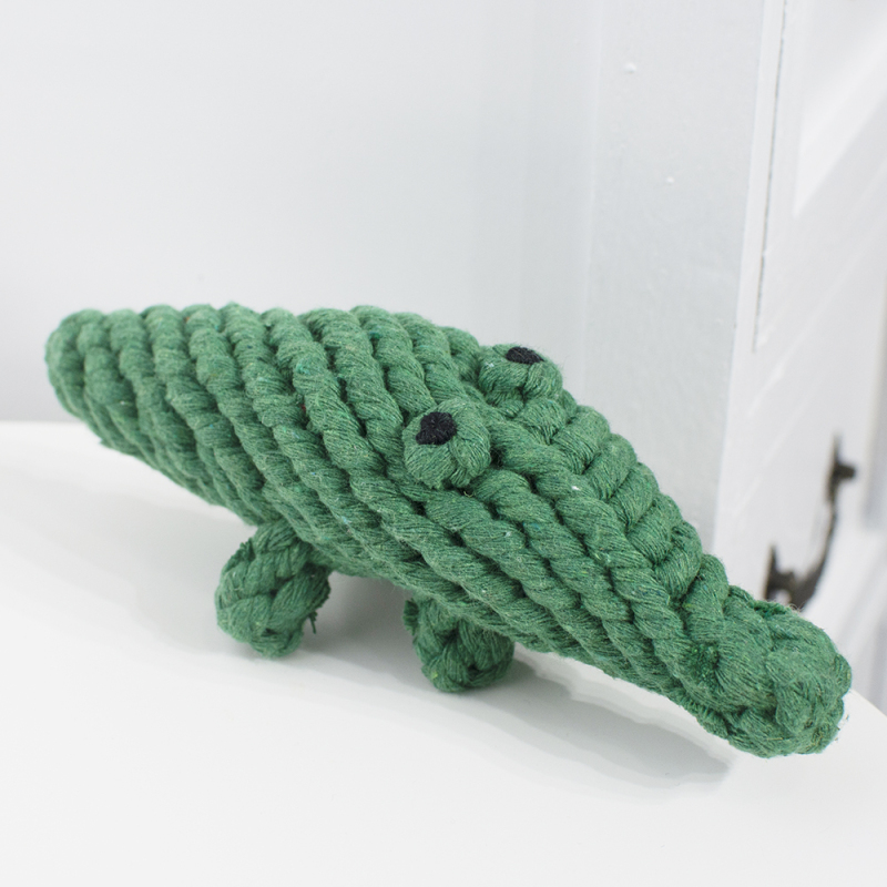 wholesale manufacturer elephant lion crocodile bone chew cotton rope dog toys