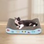 Wholesale Blue Wavy Shape Corrugated Cat Scratcher Cardboard