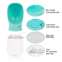 Wholesale Manufactory Automatic Hot for walking portable plastic travel recycling dispenser 250ml Pet dog water bottle