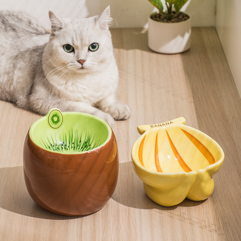 Wholesale Elevated Ceramic Cat Bowl Tall