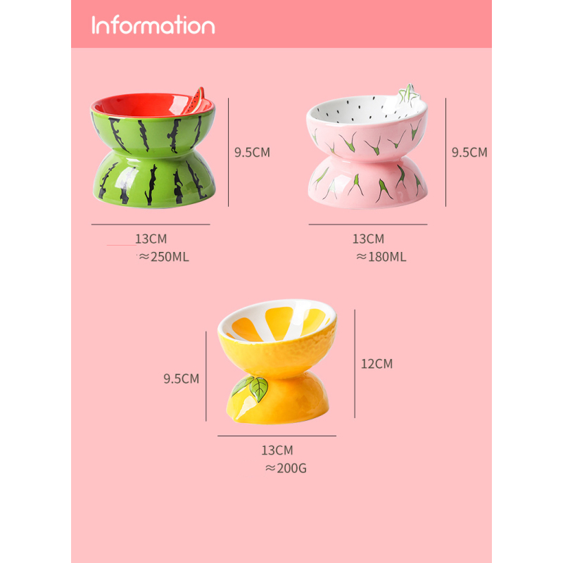 Wholesale Elevated Ceramic Cat Bowl Tall