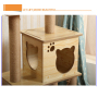 Manufacturer wholesale wooden MDF stable ladder soft plush hammock cat condo