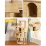 Manufacturer wholesale wooden MDF stable ladder soft plush hammock cat condo