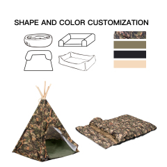 Manufacturer Wholesale Detachable Camouflage Small Dog Cat Tent