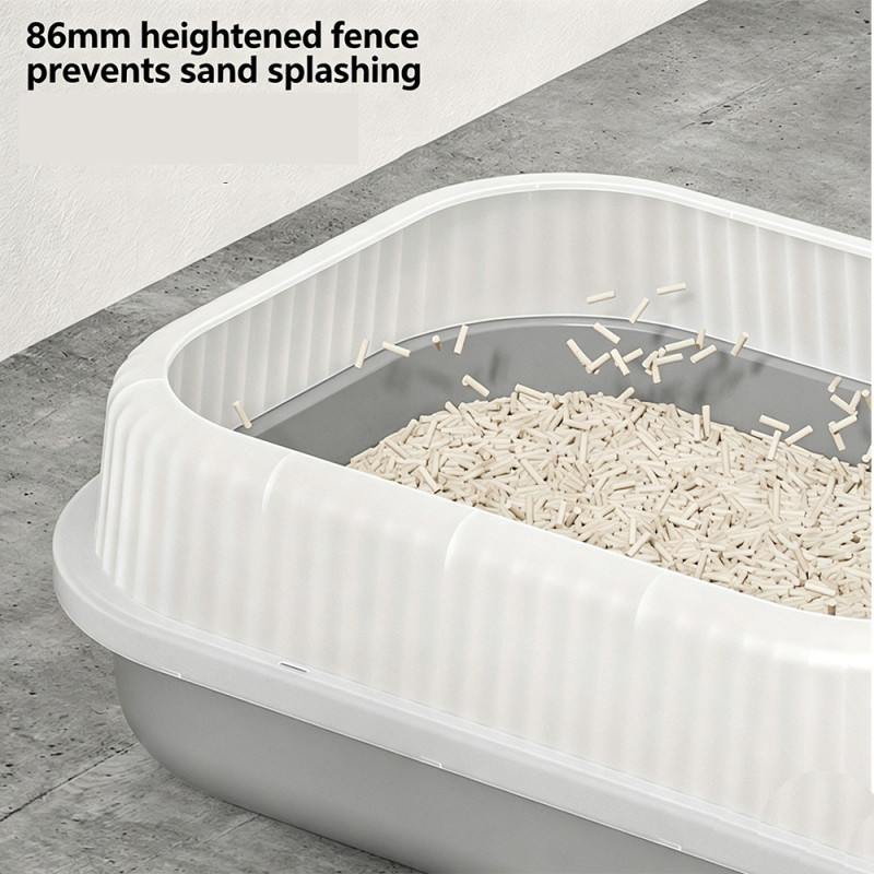 Wholesale Heighten Fence Plastic Detachable Scoop Large Cat Litter Tray