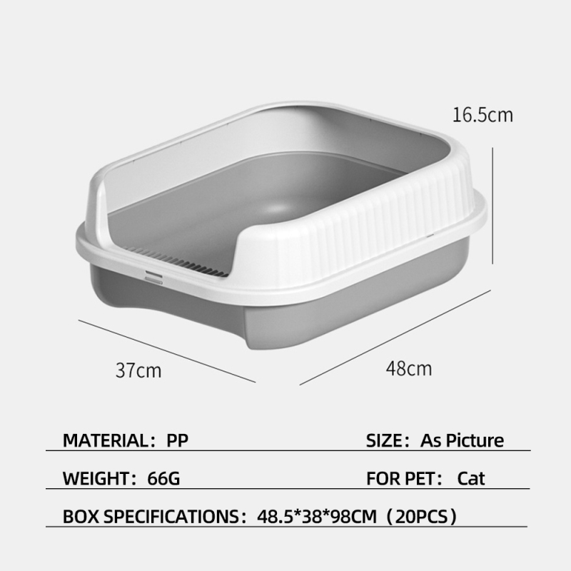 Wholesale Heighten Fence Plastic Detachable Scoop Large Cat Litter Tray