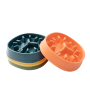 Manufacturer wholesale pink blue green yellow plastic slow feeder dog bowl time design
