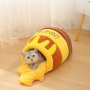 Wholesale Honey Jar Design Short Plush Cat Cave Bed