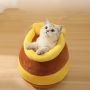 Wholesale Honey Jar Design Short Plush Cat Cave Bed