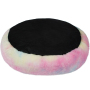 Manufacturer wholesale soft plush colorful pet dog round bed