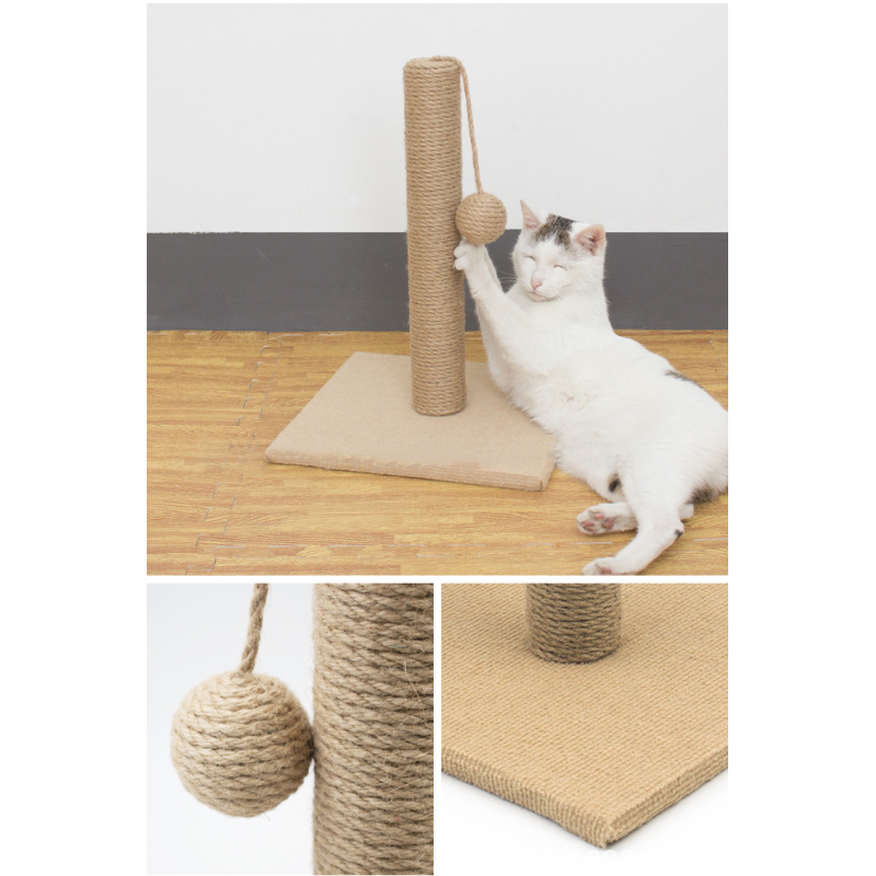 Manufacturer wholesale detachable MDF cat sisal scratching post toy