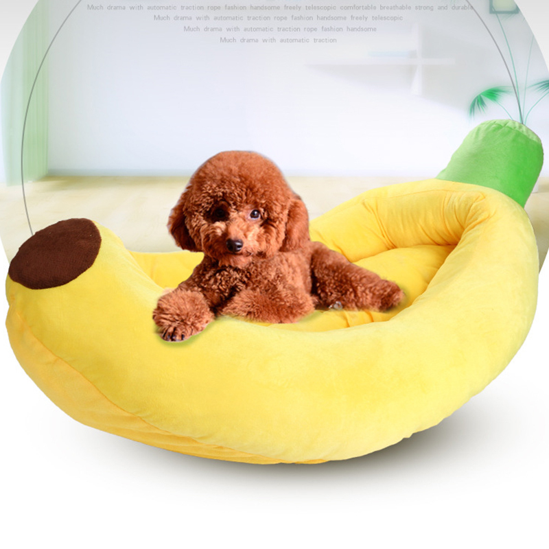 Manufacturer wholesale soft cute design dog bed banana shape