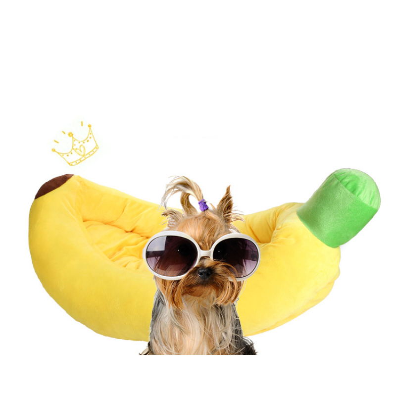 Manufacturer wholesale soft cute design dog bed banana shape