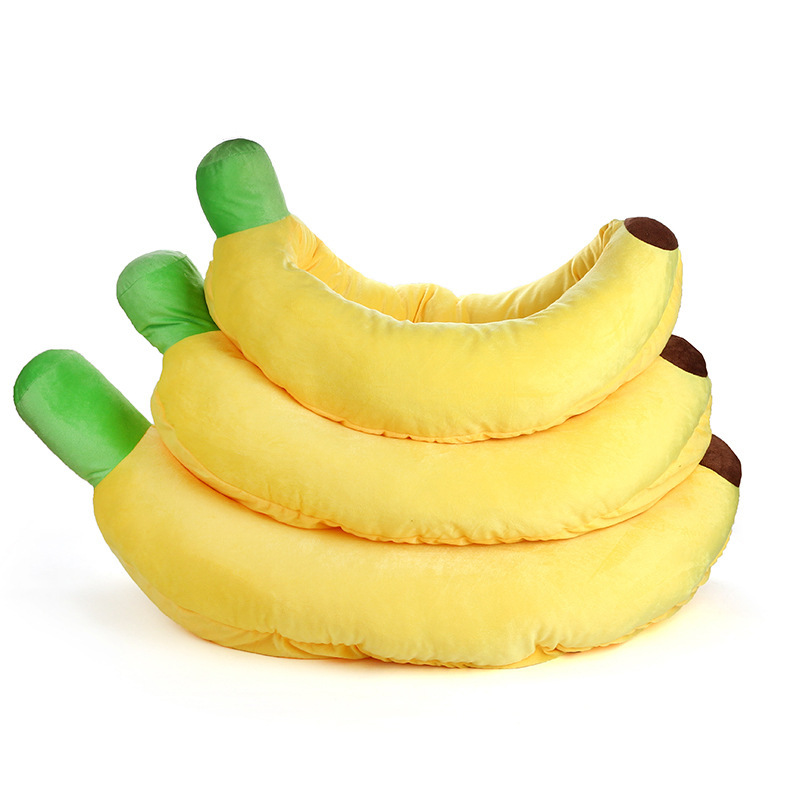 Manufacturer wholesale soft cute design dog bed banana shape