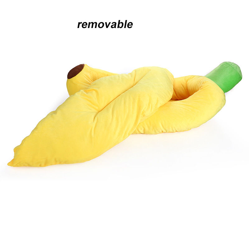 Manufacturer wholesale soft cute design dog bed banana shape