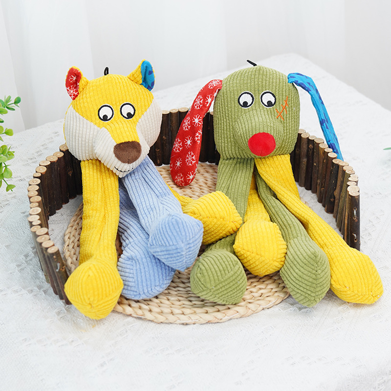 Manufacturer Wholesale Custom Logo Plush Squeaky Dog Pet Chew Toys