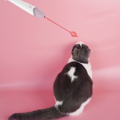 Manufacturer wholesale multifunctional feather adjustable teaser cat laser toy battery