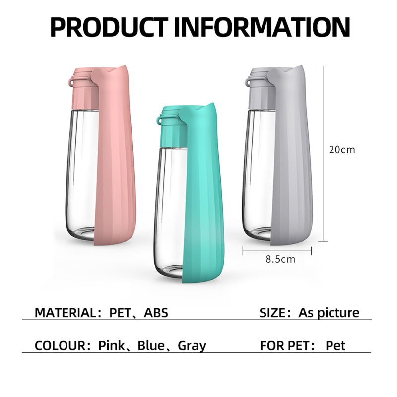 Wholesale 550ml Outdoor Foldable Cat Pet Dog Water Bottle Portable