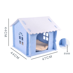 Manufacturer wholesale felt cloth warm foldable detachable indoor luxury comfortable pet dog cat house