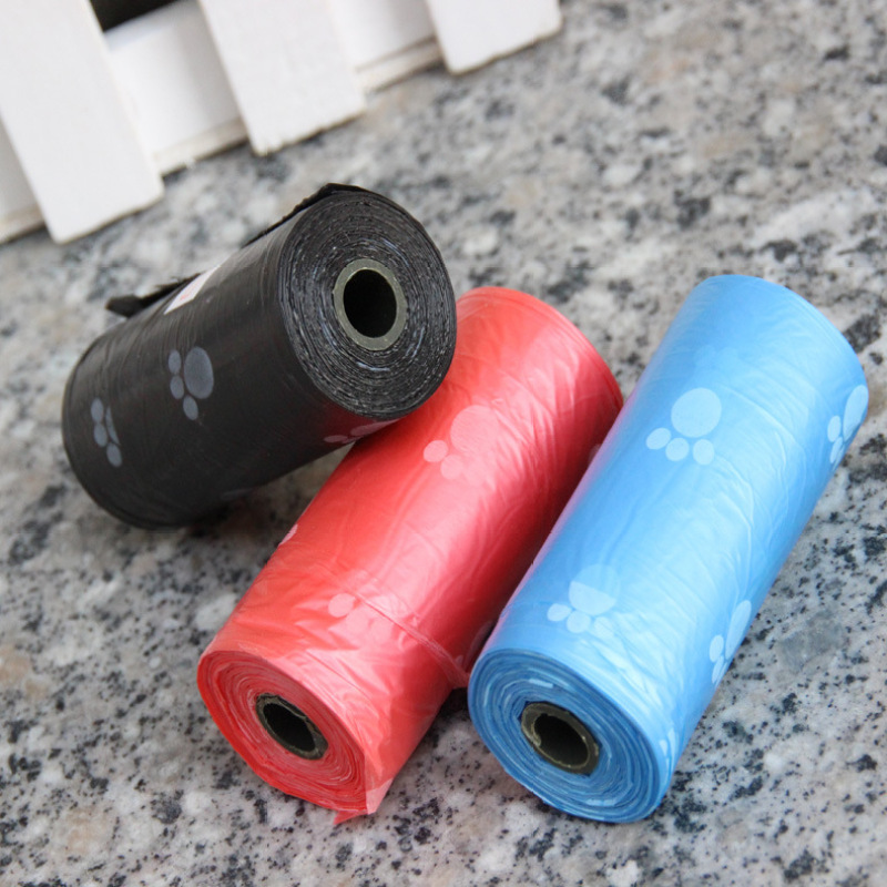 Manufacturer wholesale PE biodegradable custom logo printed design waste poop bags for dog use